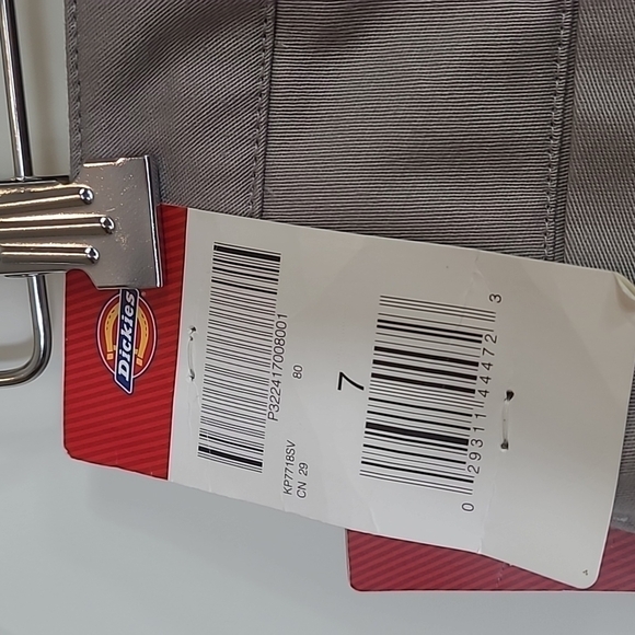 Dickies SZ 7 Pants Stretch Gray Taupe Classic Fit Straight Leg Girls NEW Uniform - Picture 5 of 13